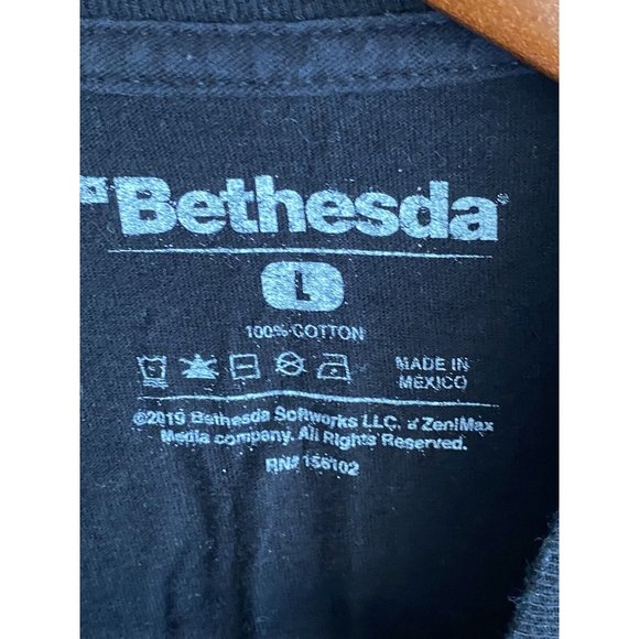 Rage 2 Black Pink Logo S/S T-Shirt Men's Size L Bethesda Cotton - Picture 3 of 5